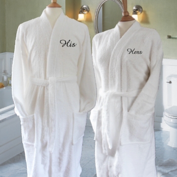 personalised white robe
