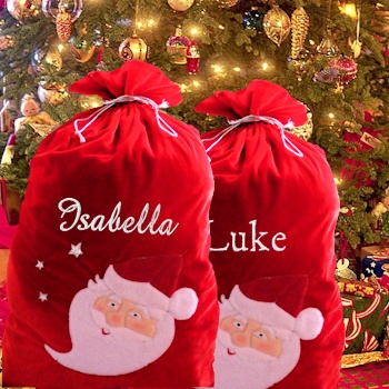 personalised christmas sack red velvet luxury santa sack personalised christmas sack red velvet luxury santa sack