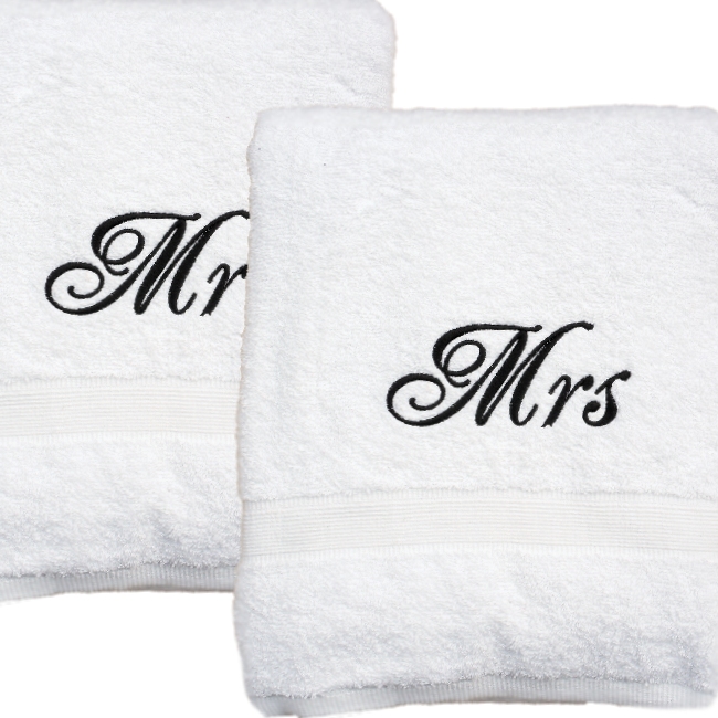 personalised gowns and towels