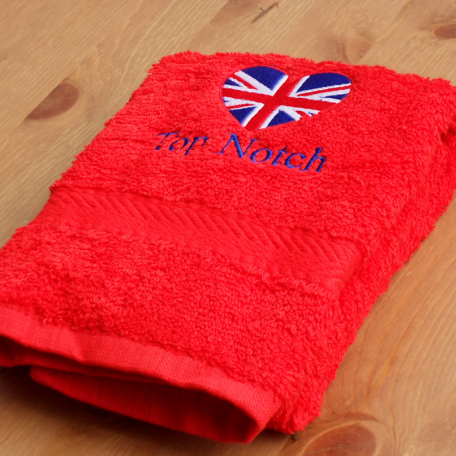 Personalised Gym Towel Red Sports Hand Towel