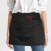 Personalised Bar Apron Black Single Pocket Waist Apron