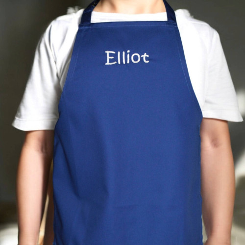 Childrens Apron Personalised Royal Blue Kids Aprons