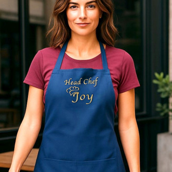 Personalised Apron Royal Blue Chef Apron