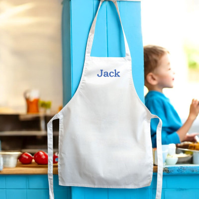 Personalised Childrens Apron Kids White Apron