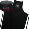 Beware Chefs Apron Set Black Skull Apron and Chefs Hat