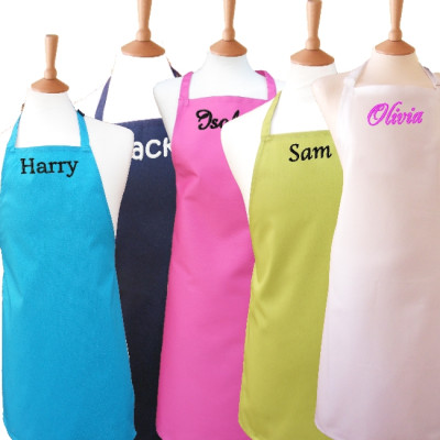 Personalised Childrens Aprons Kids Name Embroidered Apron