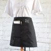 Personalised Bar Apron Black Single Pocket Waist Apron