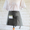Personalised Waist Apron Grey Bar Half Apron
