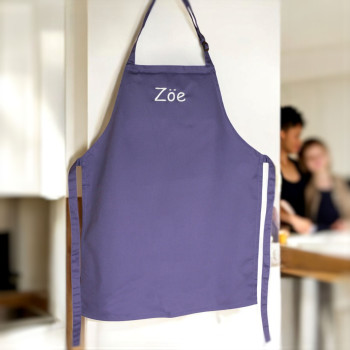 Childrens Aprons Personalised Purple Kids Apron