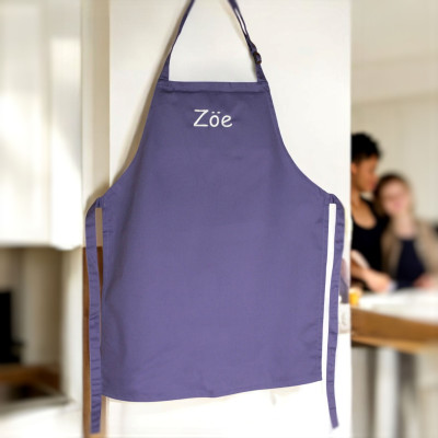 Childrens Aprons Personalised Purple Kids Apron