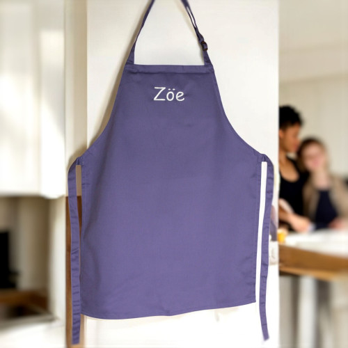 Childrens Aprons Personalised Purple Kids Apron