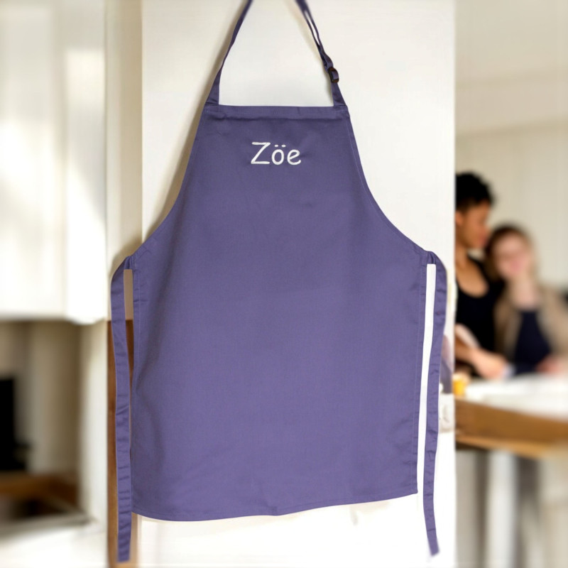 Childrens Aprons Personalised Purple Kids Apron