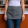 Personalised Waist Apron Grey Bar Half Apron