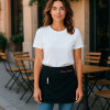 Personalised Bar Apron 3 Pocket Black Waist Apron