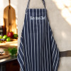 Personalised Butchers Aprons Navy Stripe Apron