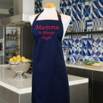 Personalised Chef Apron Womens Navy Apron