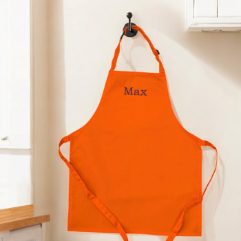 Childrens Apron Personalised Orange Kids Apron
