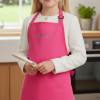 Personalised Pink Apron Girls Baking Name and Stars Gift