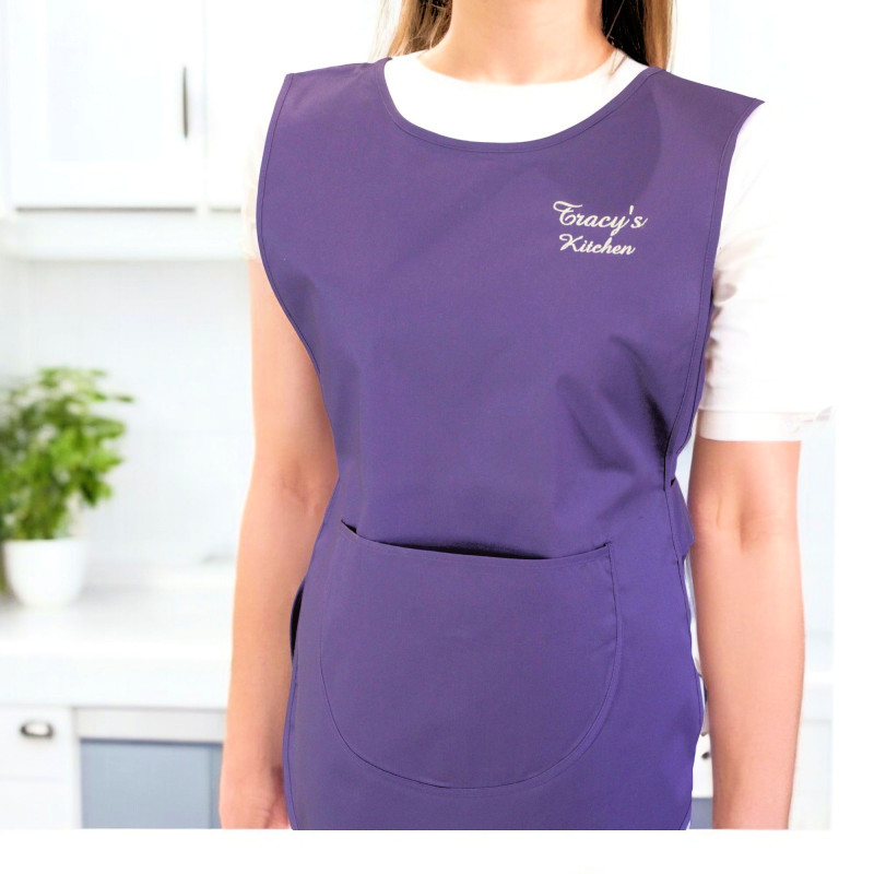 Personalised Tabard Purple Embroidered Workwear