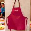 Childrens Apron Personalised Red Kids Apron