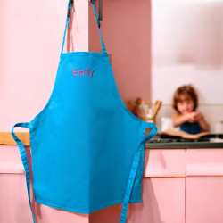 Childrens Apron Personalised Teal Blue Kids Apron