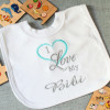 Personalised Baby Bibs I Love My... Mum Dad Brother Sister