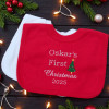 First Christmas Baby Bibs Christmas Tree Personalised Bib