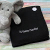 Personalised Baby Blanket Black Pram Fleece