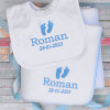 Baby Blanket Gift Set Baby Feet Bib and Blanket