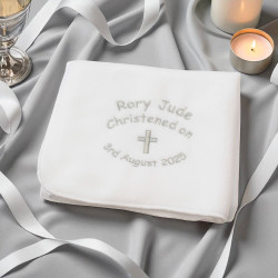 Christening Blanket Personalised Baptism Fleece Blanket