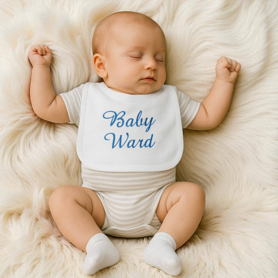 Name Baby Bib Embroidered Personalised Bib