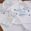 Pesonalised Baby Gift Set 3pc Stars Sleepsuit Hat Bib