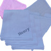 Personalised Muslin Squares Blue Cotton Muslins Gift Set