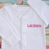 Baby Sleepsuit Personalised White Babygrows