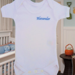 Personalised Babygrow Short Sleeve Vest Bodysuit