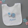 First Elephant Baby Bib Personalised Boys Bib Gift
