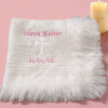 Personalised Christening Shawl Baby Girls Blanket