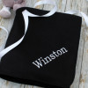 Personalised Baby Blanket Black Pram Fleece