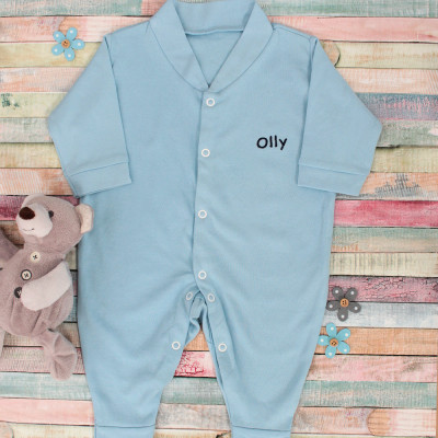 Personalised Sleepsuit Baby Blue Babygrows