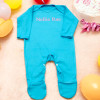 Personalised Print Baby Grows Teal Blue Babies Romper Suit