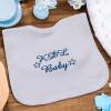 Personalised Baby Bib Name Stars Embroidered Bib