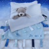 Personalised Baby Comforter Blue Ribbon Taggy Comforter