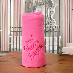 Personalised Baby Blanket Little Princess Wrap Candy Pink