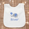 First Elephant Baby Bib Personalised Boys Bib Gift