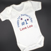 Personalised 1st Fathers Day Babygrow Baby Vest Bodysuit Gift
