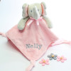 Elephant Baby Comforter Personalised Baby Girl Taggy Blankie