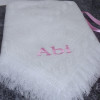 Embroidered Baby Shawl Girls Personalised Naming White Shawls
