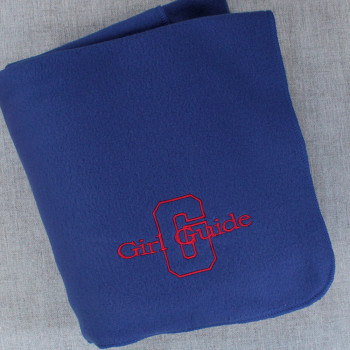 Embroidered Baby Blanket Initial Named Royal Blue Fleece