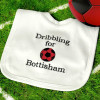 Football Baby Bib Personalised Team White Baby Bib