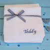 Personalised Muslin Squares White Cotton Muslins Set